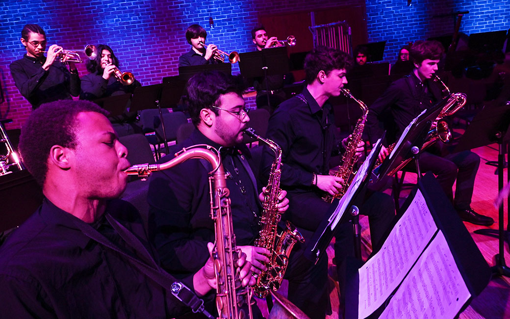 Students playing jazz