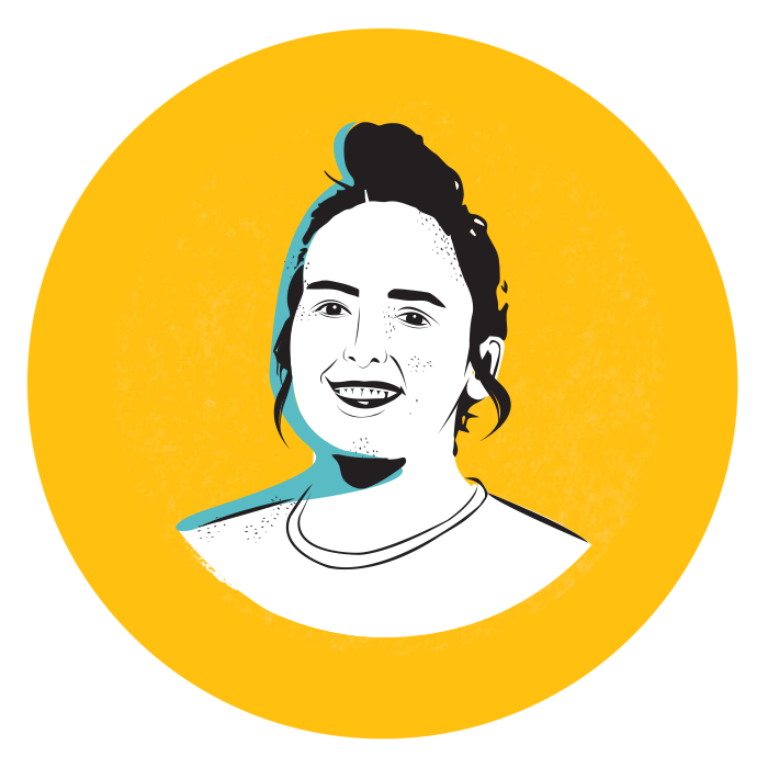 illustrated headshot of Riley Melendez