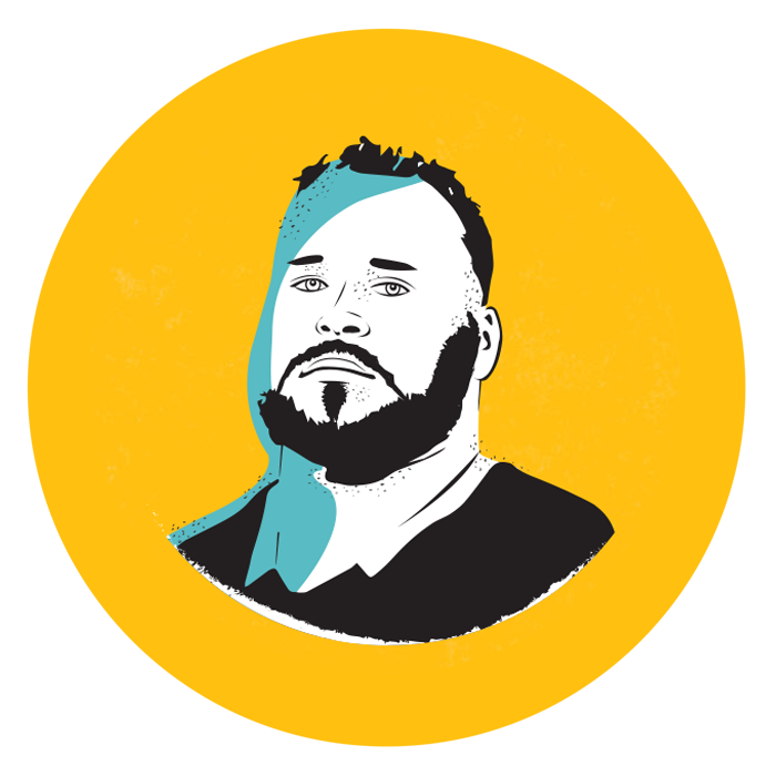 illustrated headshot of Vinnie Shaffer