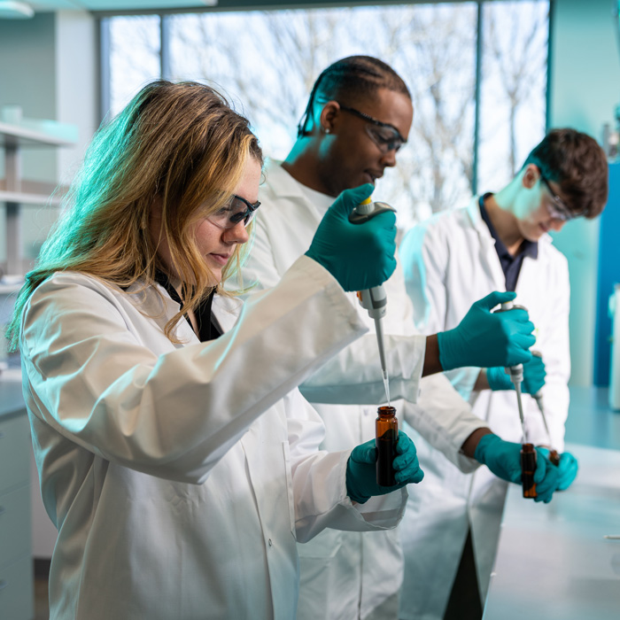 Students doing research in the Aqueous Environmental Chemistry Laboratory 