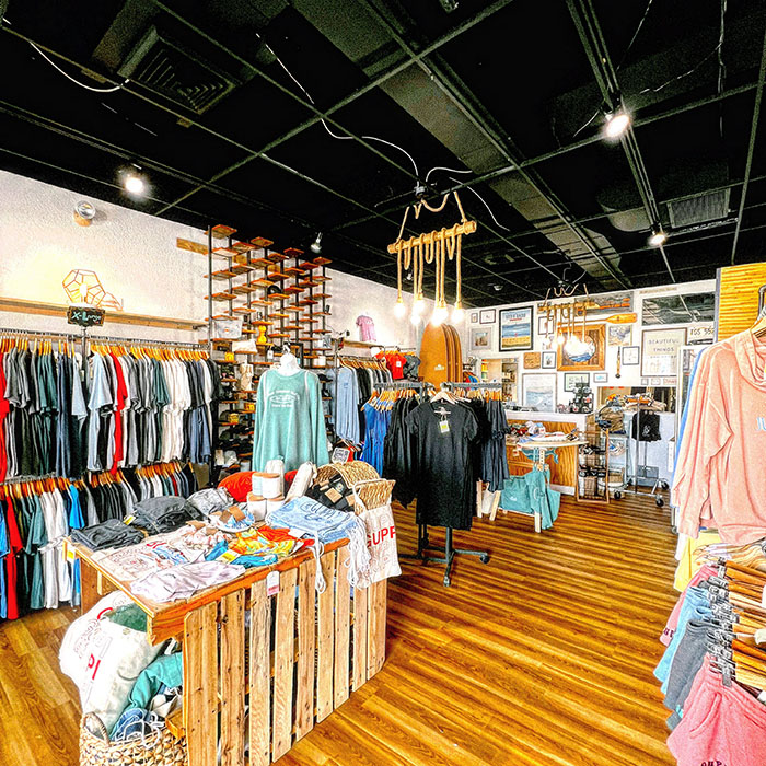 Interior of Guppi Surfshop